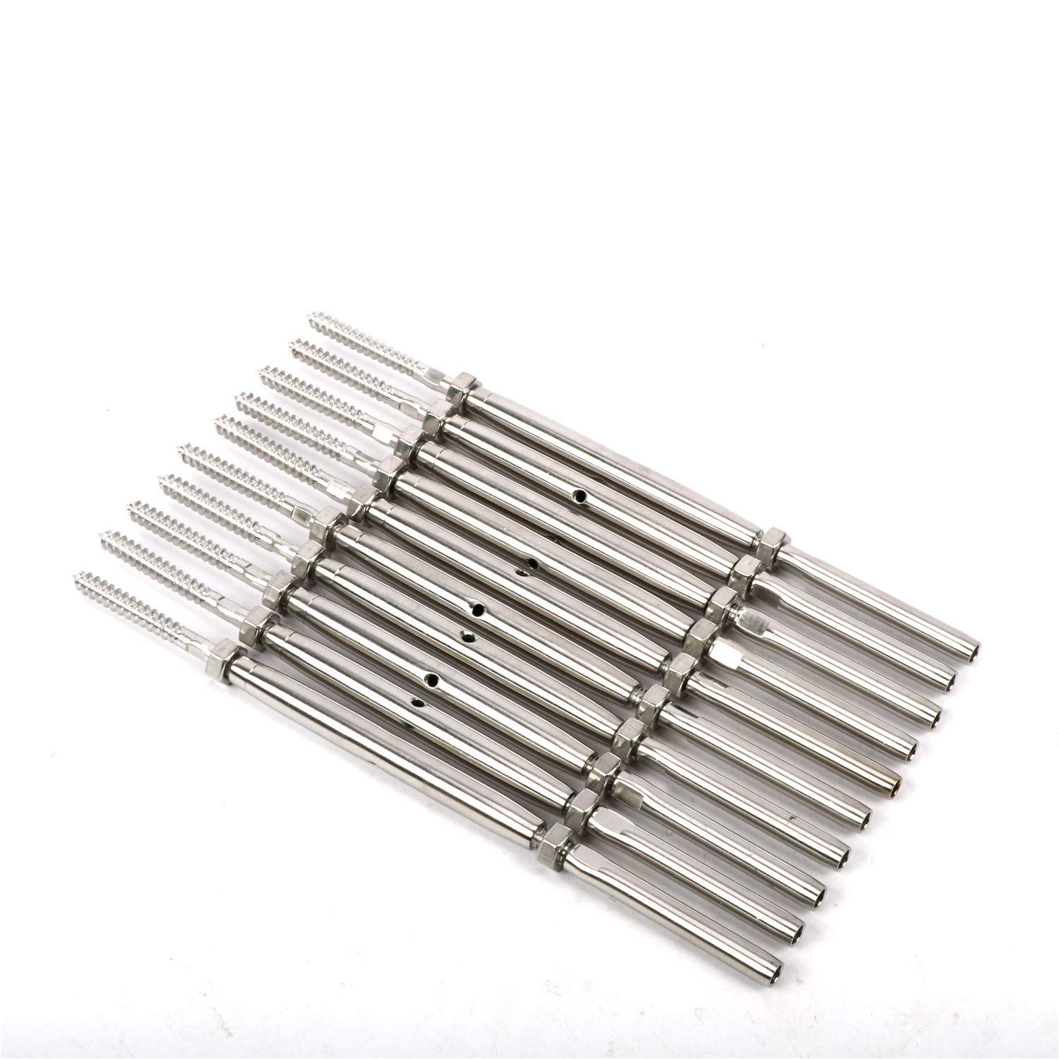Buy uyoyous 10Pack 316 Stainless Steel Lag Screw Swage Turnbuckle