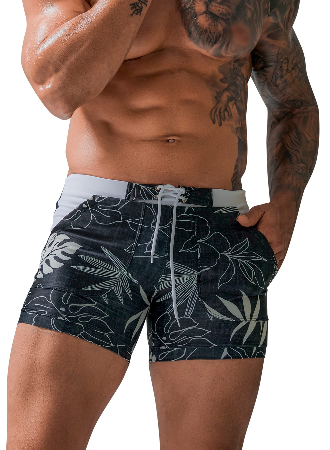 SEAUR Shorts de Bain Homme Slips de Bain Homme Slips et Boxers de Bain Adultes Piscine Plage Maillot de Bain Caleçon