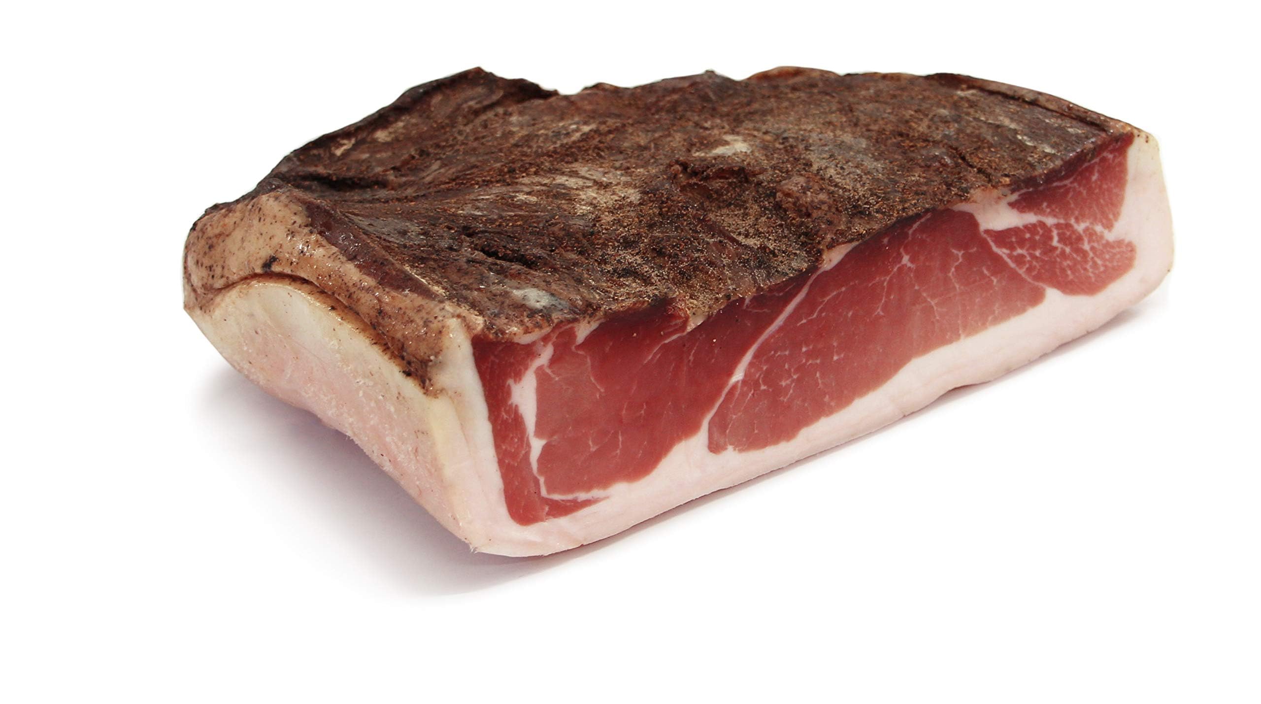 ""Speck Alto Adige IGP” – Gustos. Metà baffa 2,2 Kg. Senza cotenna. Affumicato e stagionato. Sottovuoto