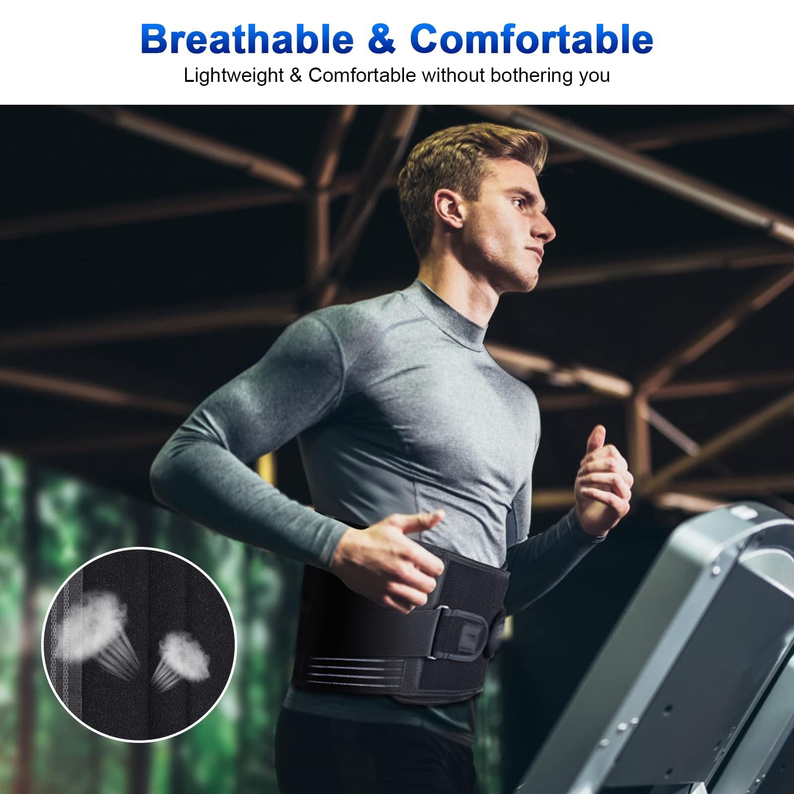 Bretelle Traspiranti Per La Schiena Per Uomo E Donna, Cintura Di Supporto Lombare Per Alleviare Il Dolore Lombare Fascia Di Decompressione Spinale Allenatore Regolabile Per Sciatica(M 100*20 cm)