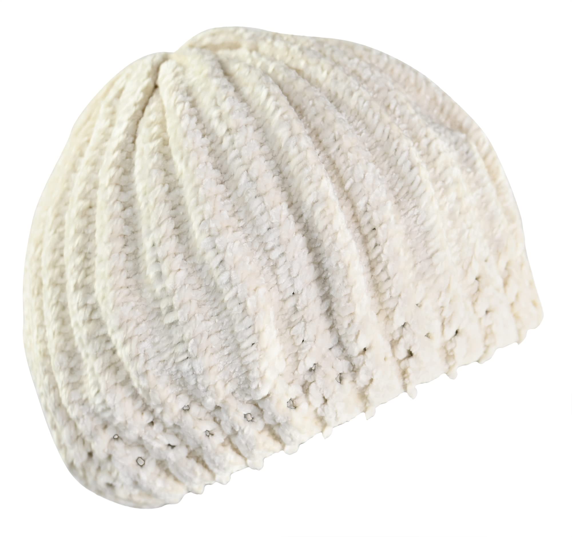 Home-X Chenille Beret, Knitted Winter Hat, Beret for Women and Girls, Crochet Hat, Cold-Weather Gear, Headwear for Winter, One Size Fits Most, 11