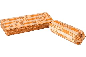 105 Pack Quarters Coin Wrappers - Striped Flat Coin Wrappers