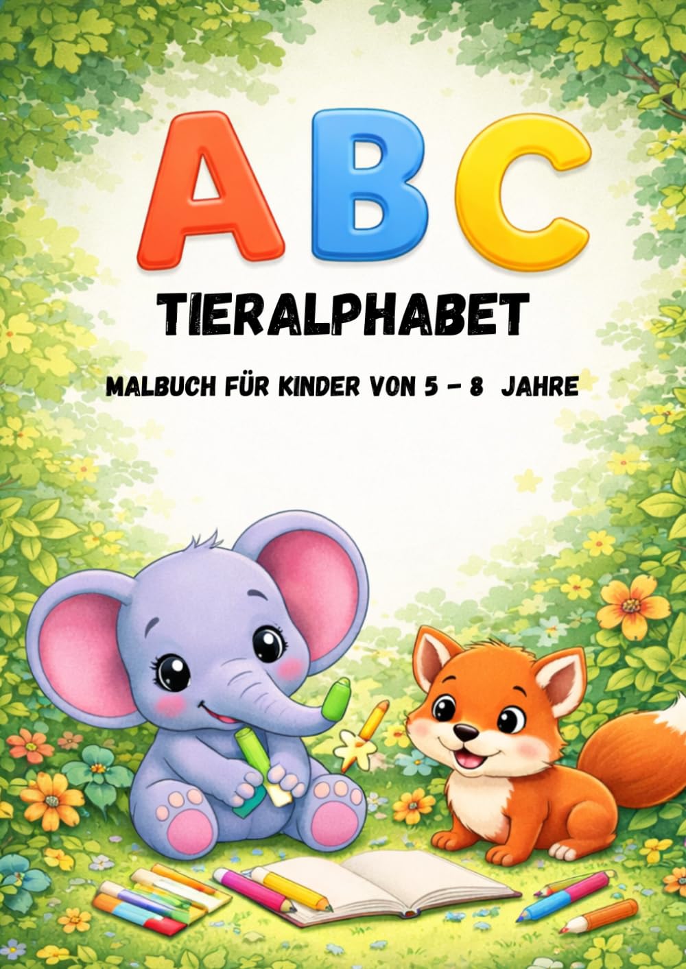 Tieralphabet Malbuch - für Kinder von 5 - 8 Jahren