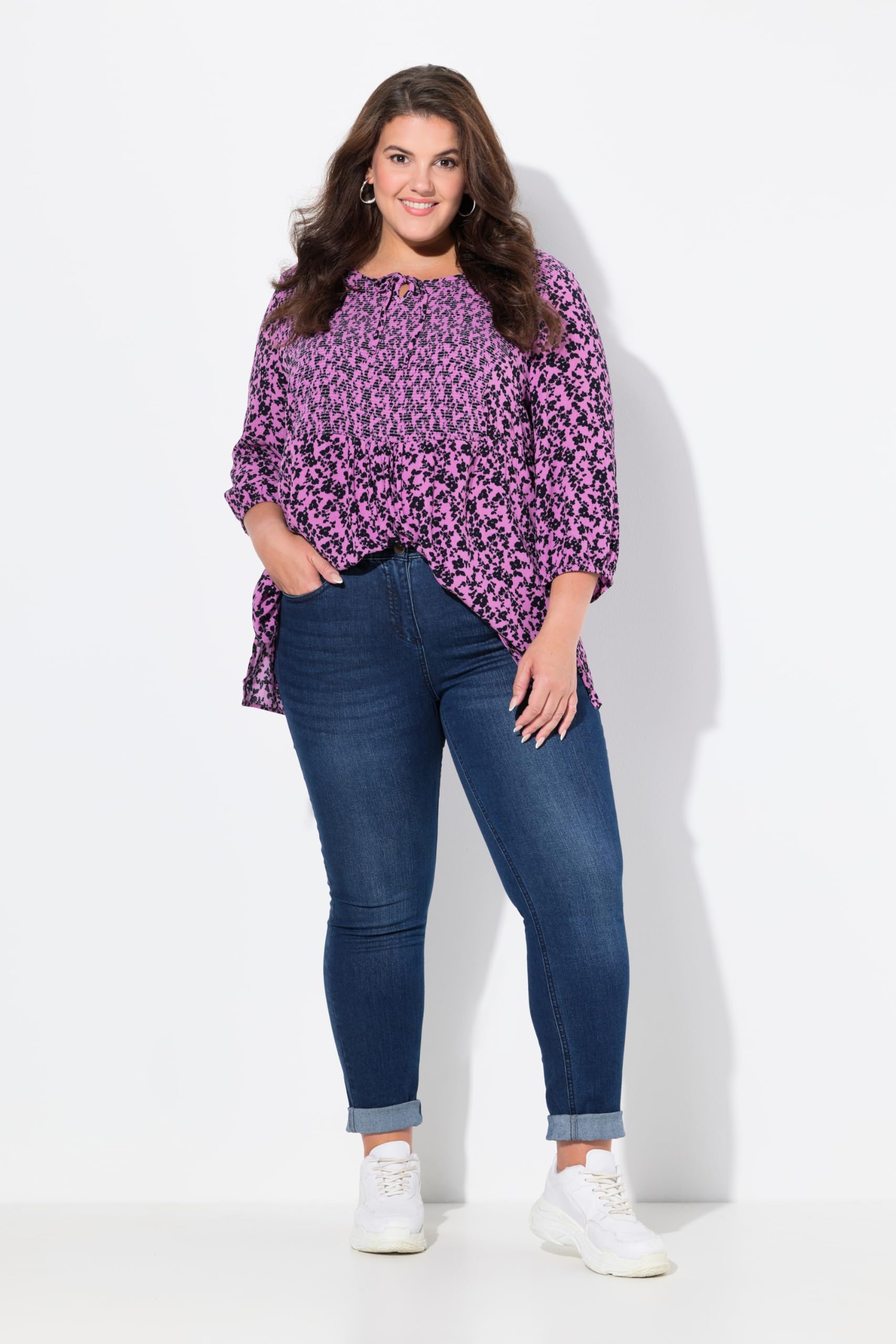 Ulla Popken SkinnyJeans Sarah, Schmale 5-Pocket-Form, High Waist - Pantalones Mujer
