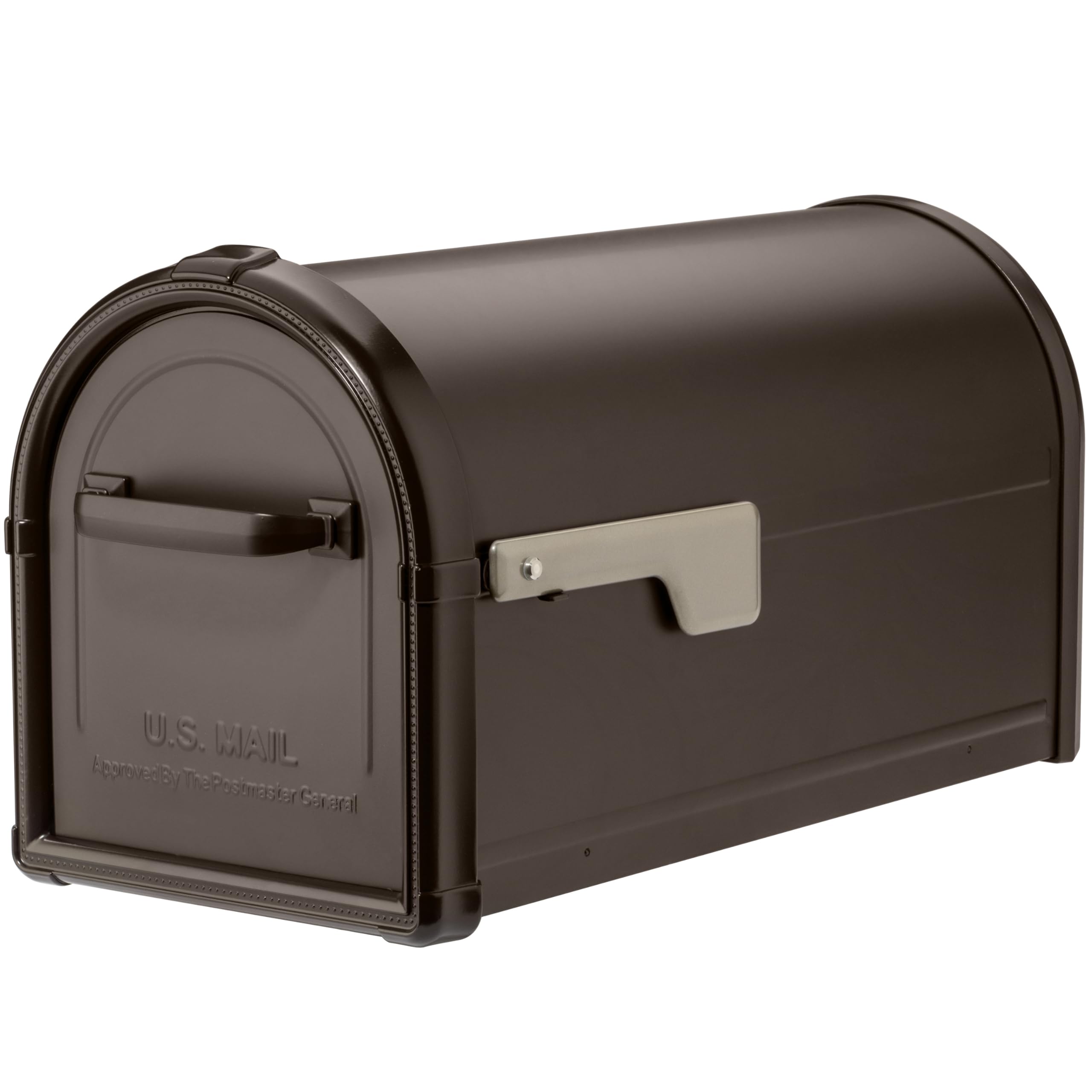 Architectural Mailboxes Rubbed Bronze Hillsborough Galvanized Steel Post Mount Mailbox, Compatibility Code J, 5593Rz-Cg, Large Capacity