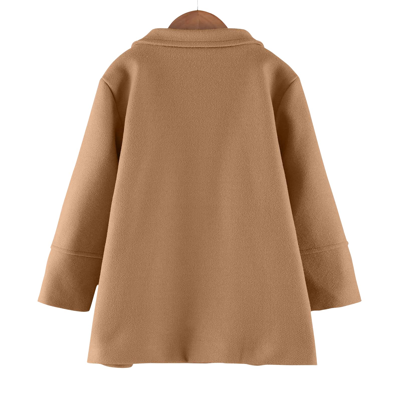 Manteaux Fille,Manteau Hiver Fille avec Poches,Revers de Type Veste,Boutonnage Simple,Manches Longues,Veste de Transition Printemps-Automne pour Filles de 2 à 8 ans