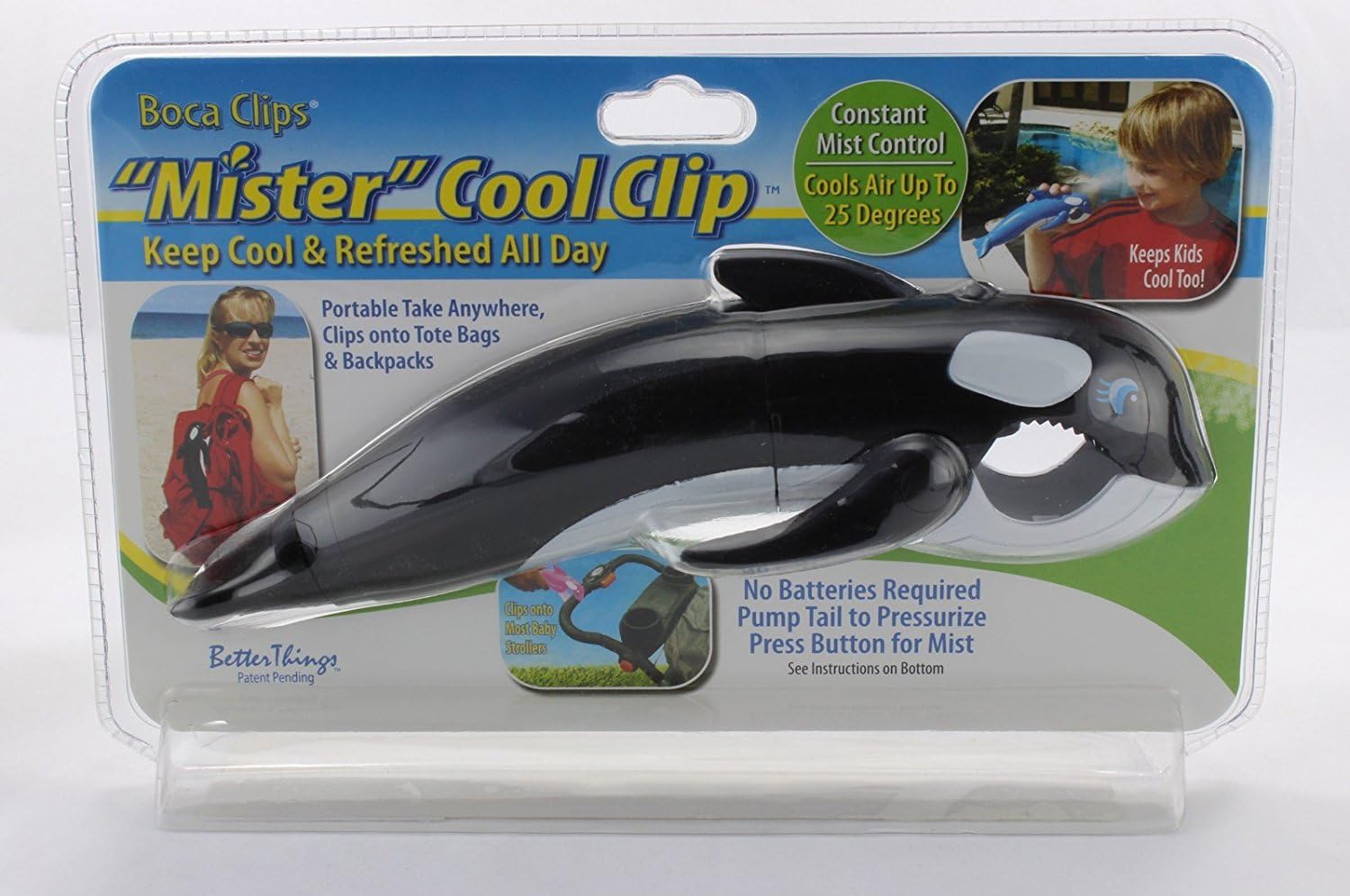 Black & White Whale 'Keep Cool' Clip & Mist Spray : Home & Kitchen