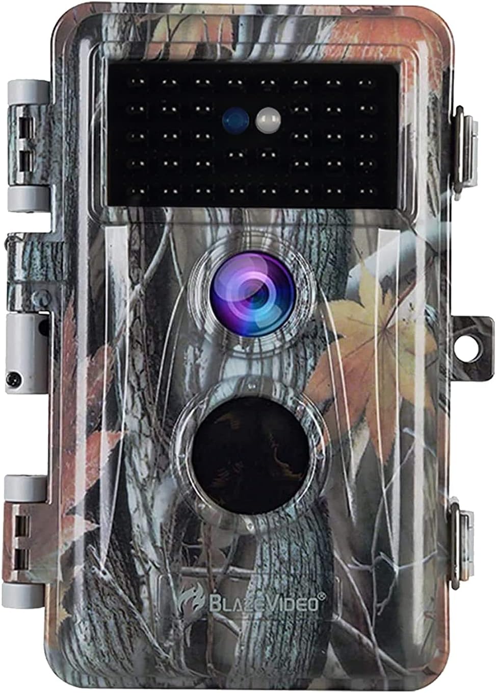 BLAZEVIDEOGame & Trail Camera with Night Vision for Hunting 64MP 1296P Wildlife Deer Cam Motion Activated No Glow Infrared IP66 Waterproof Password Protected Photo Time Lapse