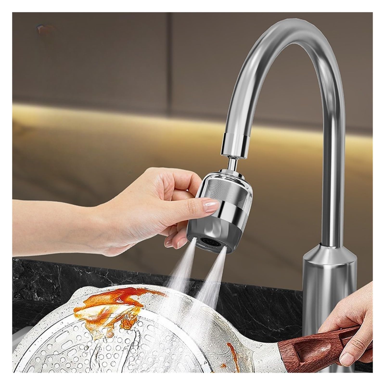 Filtre de robinet domestique en ABS/acier inoxydable