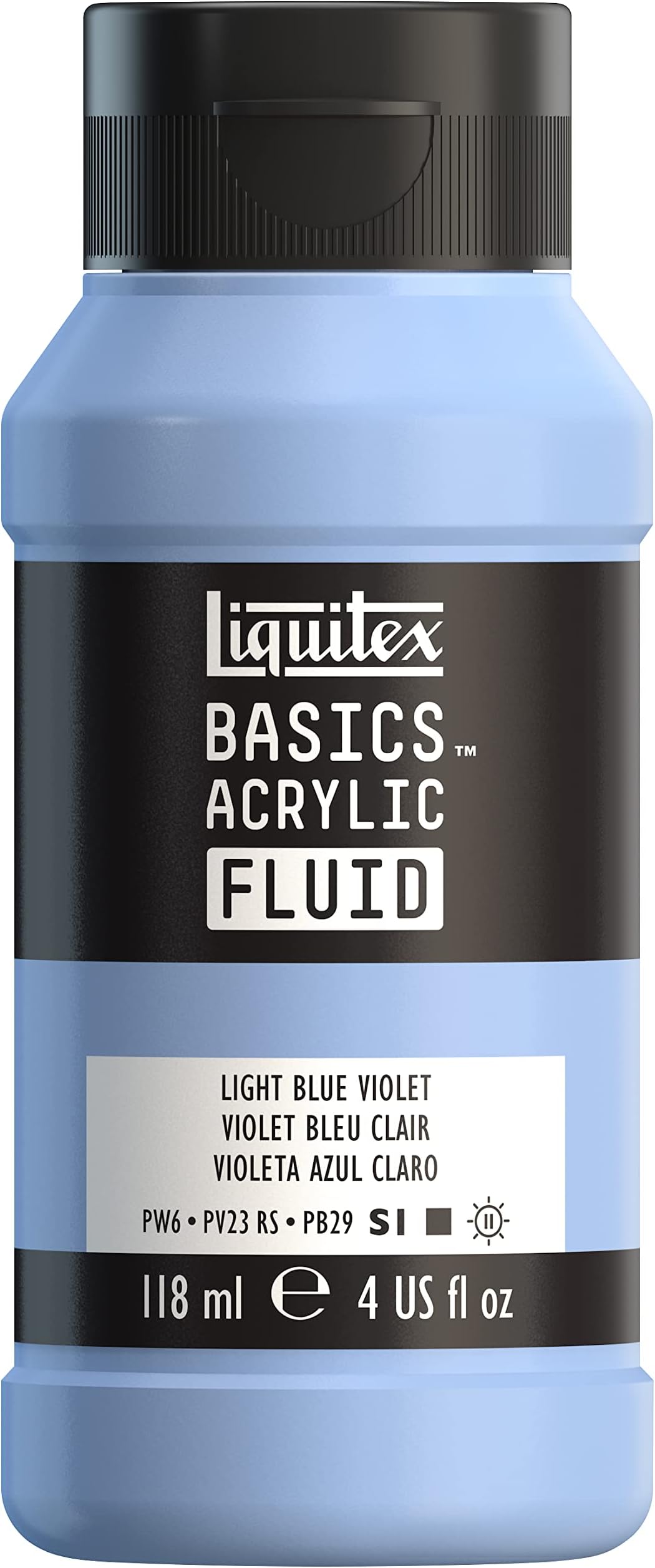 Liquitex Basics Acrylic Fluid, 118ml Bottle, Light Blue Violet