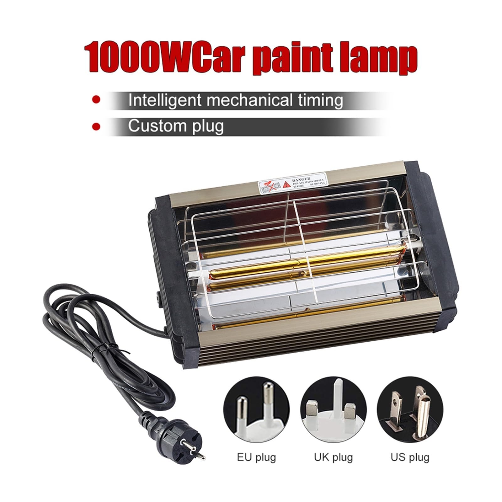 Lampa Utwardzająca, 1000W Lampa Na Podczerwień Do Utwardzania Lakieru Samochodowego Ręczna Grzewcza Suszarka O Krótkiej Fali Naprawy