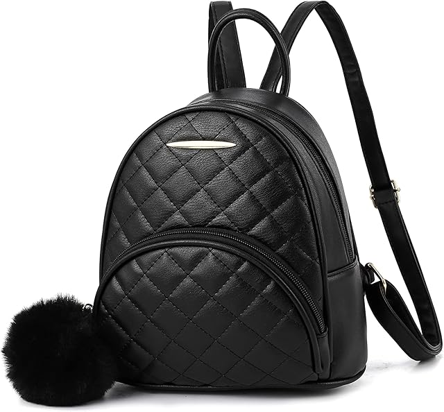 I IHAYNER Mini Backpack Purse Quilted Fashion Vegan Leather Small Shoulder Daypack for Women