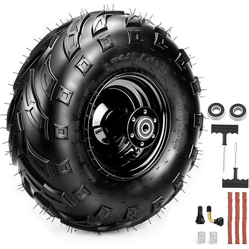145/70-6 Tires with Mini Bike Rear Rim for Coleman CT100U CC100X GMB100 | Mini Bike Wheels Compatible with Baja DB30, B100, Motovox MBX10 MBX11, Monster Moto MMB80, MMB105, V-Tread Tire