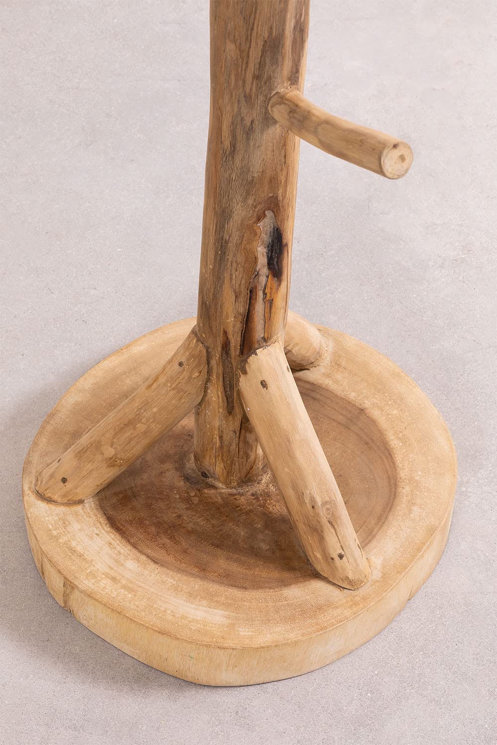 Entrada Recibidor Perchero De Pie En Metal Y Madera De Haya Lauso