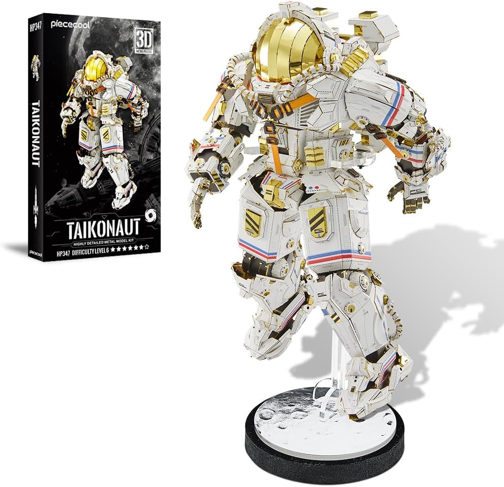 Piececool 3D Puzzle Metal Outer Space Astronauts, Universe Craft Model Kits for Adults to Build, 3D Puzzles Adult Teens for 304 Stainless Steel, Ideal as Gifts, Home Decoration, Collection, 515 Pieces