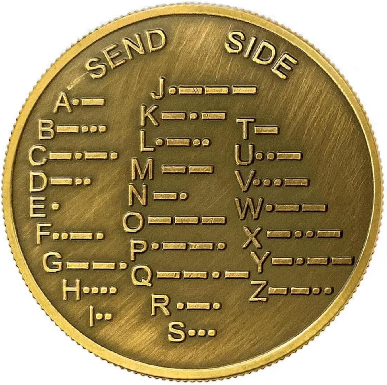 Morse Code Coin Explore The Learn in Entertainment of Encryption Language and Games Pocket Token Chips (Ancient Gold)