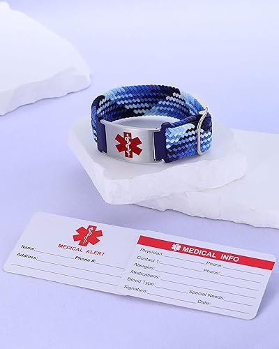 Miniatura 2 de Pulseras deportivas personalizadas de alerta médica para mujeres y hombres Pulseras de identificación médica personalizadas con grabado gratuito
