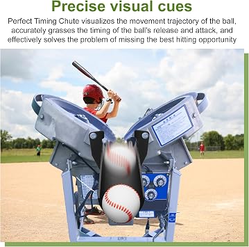 Perfect Timing Shoot, Extended Pitching Machine Shoot Compatible with Junior Hack Attack Baseball Pitching Machine, Improve Batting Practice and Training, Hack Attack Pitching Machine