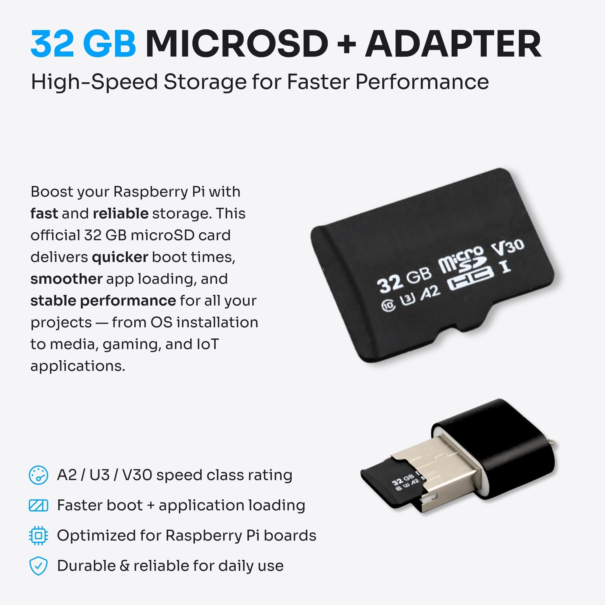 Starter Kit per Raspberry Pi 5 8 GB - Server Edition | Scheda MicroSD da 32 GB | Alimentatore da 27 W | Raffreddatore attivo | Bumper in silicone