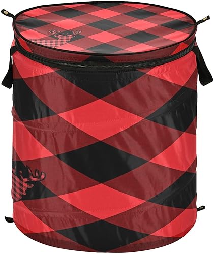 Miniatura 1 de lids unit folding large storage bins with lids for gift Buffalo Plaid Tartan Check Scotland Merry Christmas Elk,cesto para ropa sucia