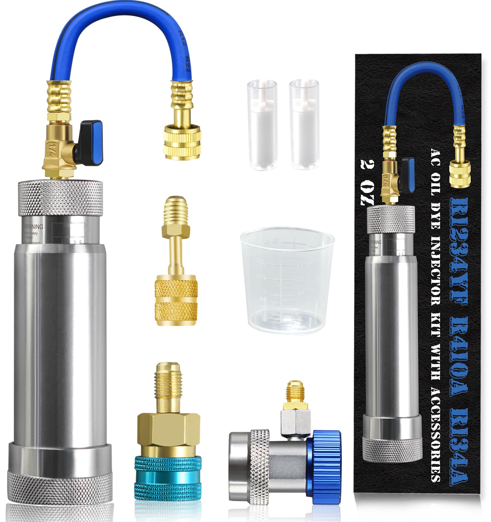 GallopMax R134A R1234YF R410A AC Oil Dye Injector Kit