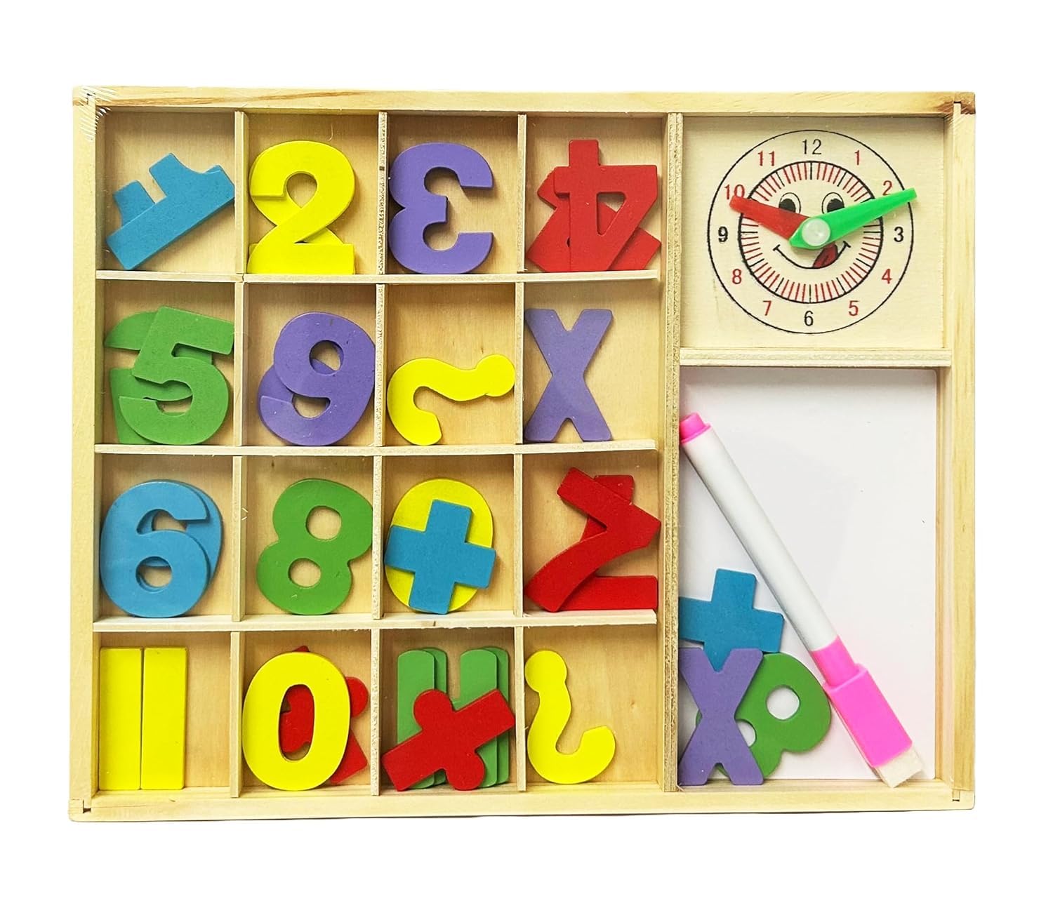 PLUSPOINT Wooden Number Counting Board Learn to Calculate Number with Abacus Computation Study Box Educational Basic Learning Maths kit for Kids Age 3+ (Computation-B) - Image 2 thumbnail
