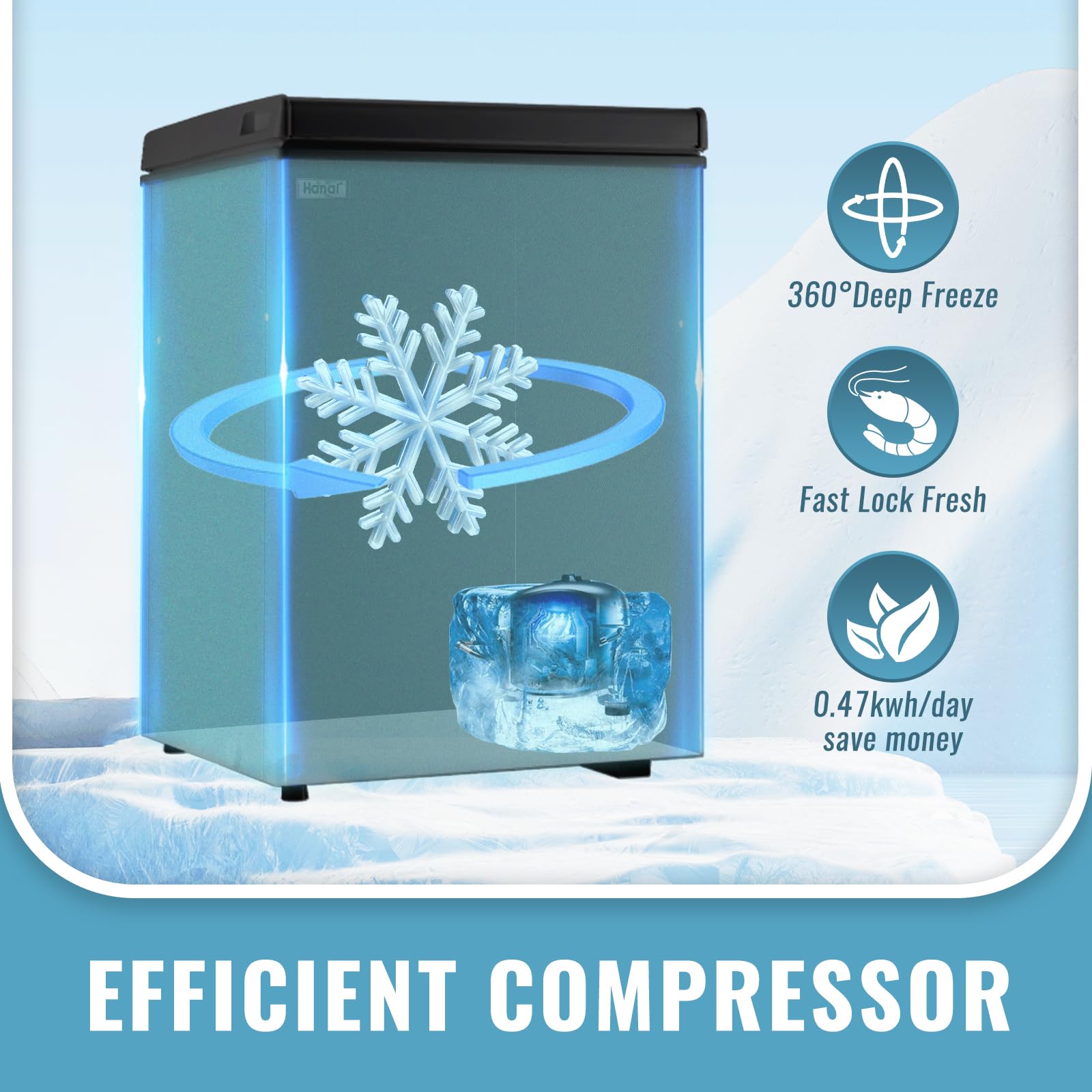 Deep Freezer 5.0 Cubic Chest Freezer Small Deep Freezer with Top