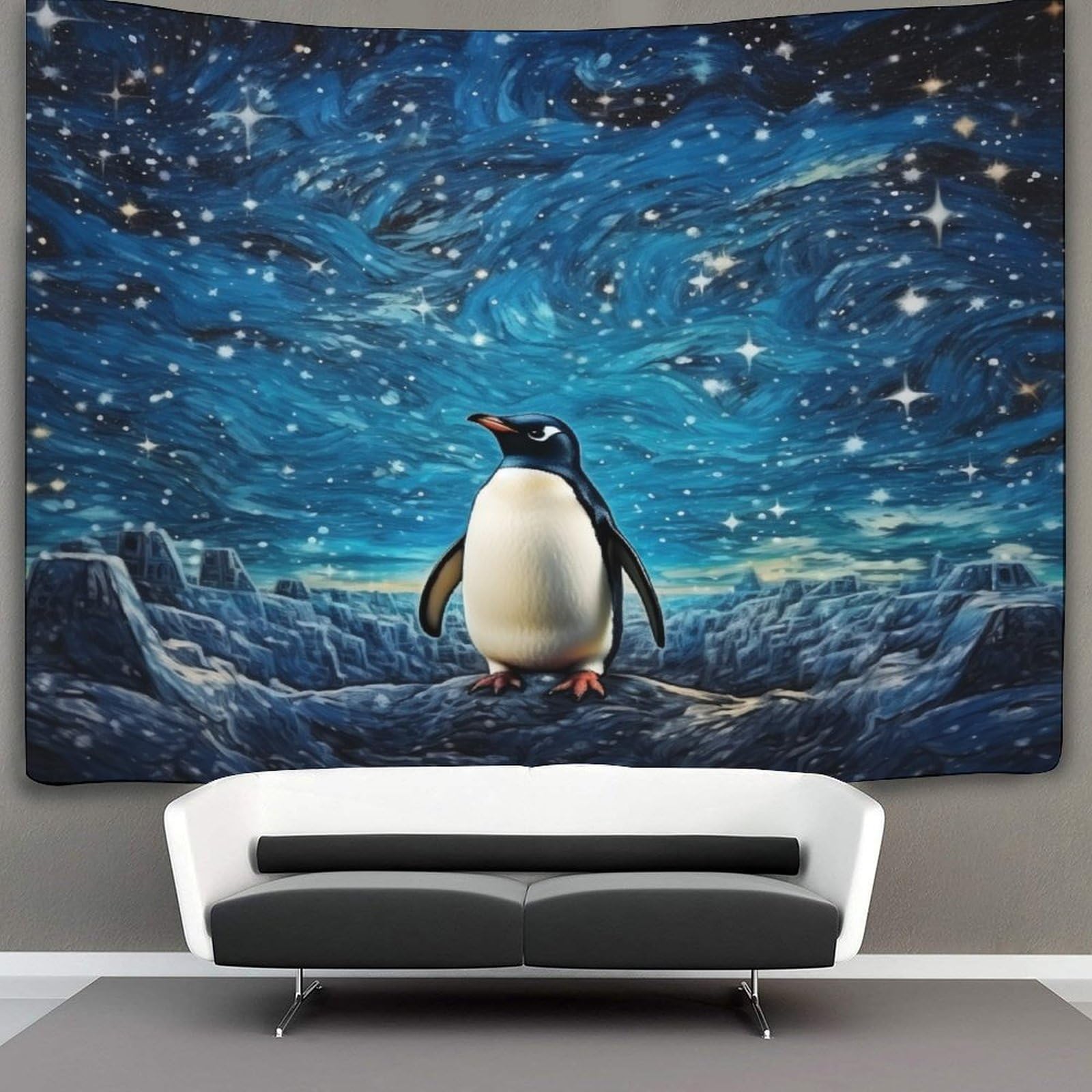 Vfklzcnyr Style-4 3D Penguin Print Wall Blanket Home Decoration Bedding Poster Wall Art Tapestry Tapestries Wall Hanging Soft Polyester For Bedroom,Decorations Beach Blanket College Dorm 100Cmx150cm