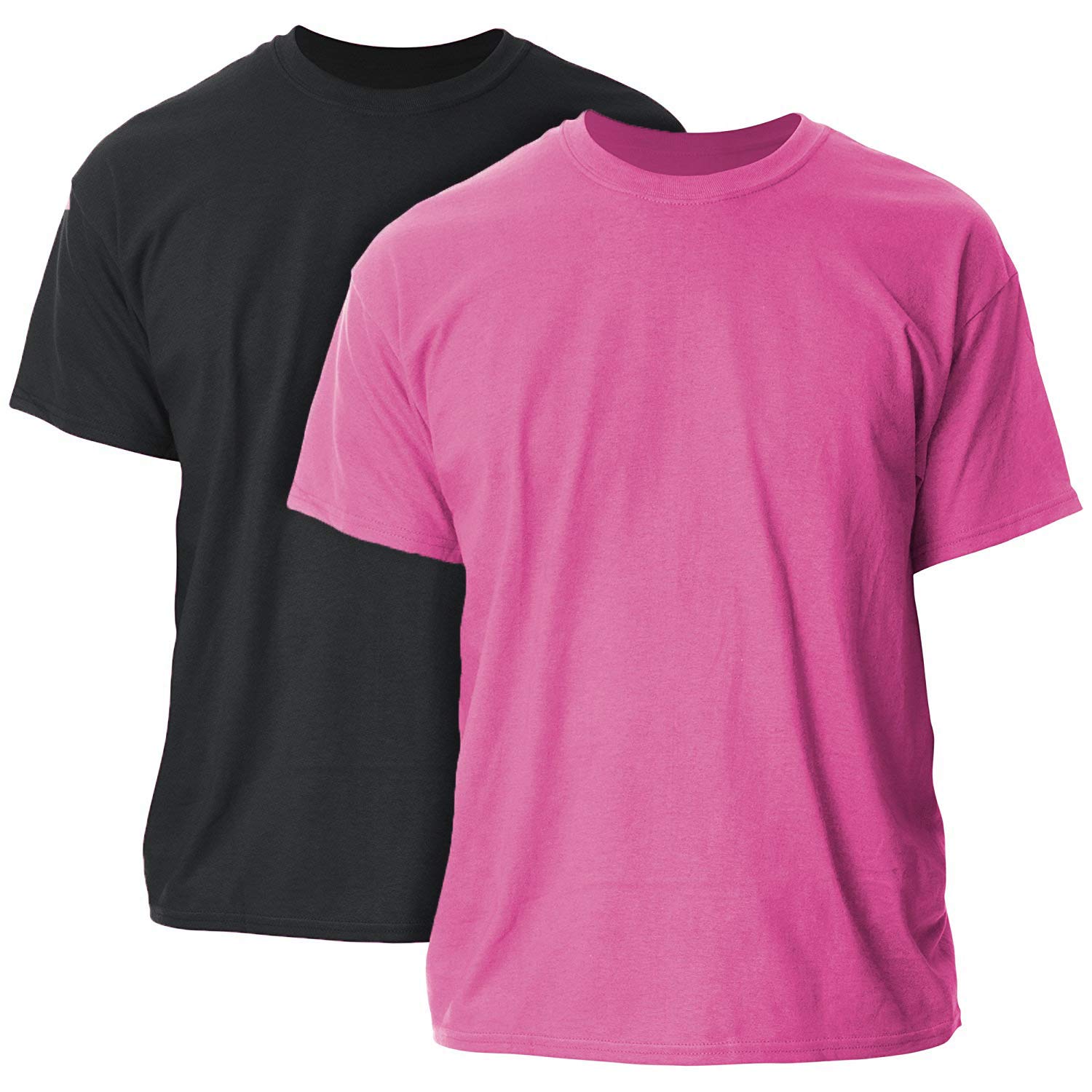 Gildan Mens Ultra Cotton T-Shirt Style G2000 T-Shirt, Black/Heliconia, 4XL