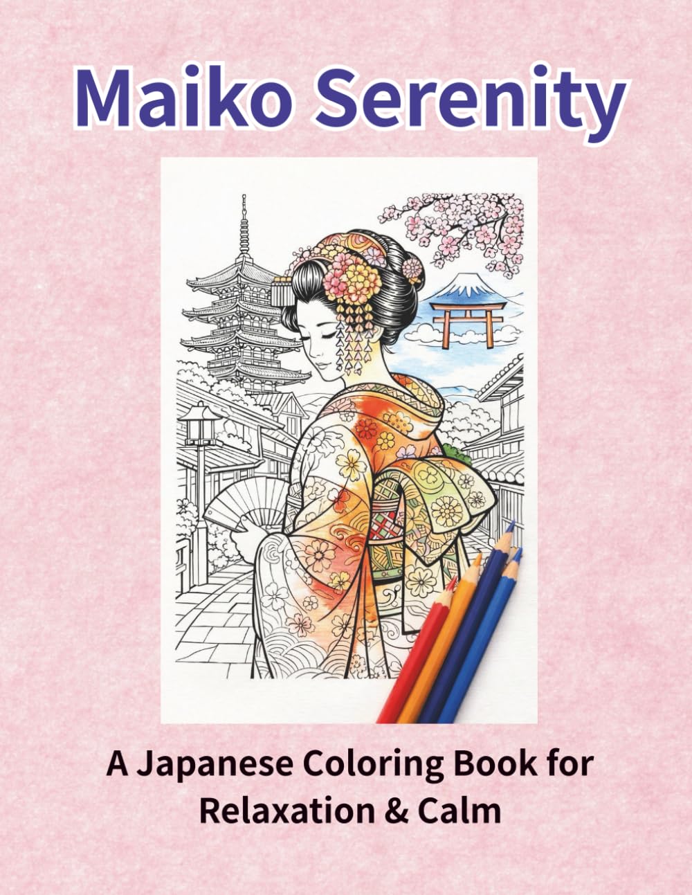 Maiko Serenity: Japanese Coloring Book for Adults: 25 Detailed Maiko Illustrations for Relaxation & Calm