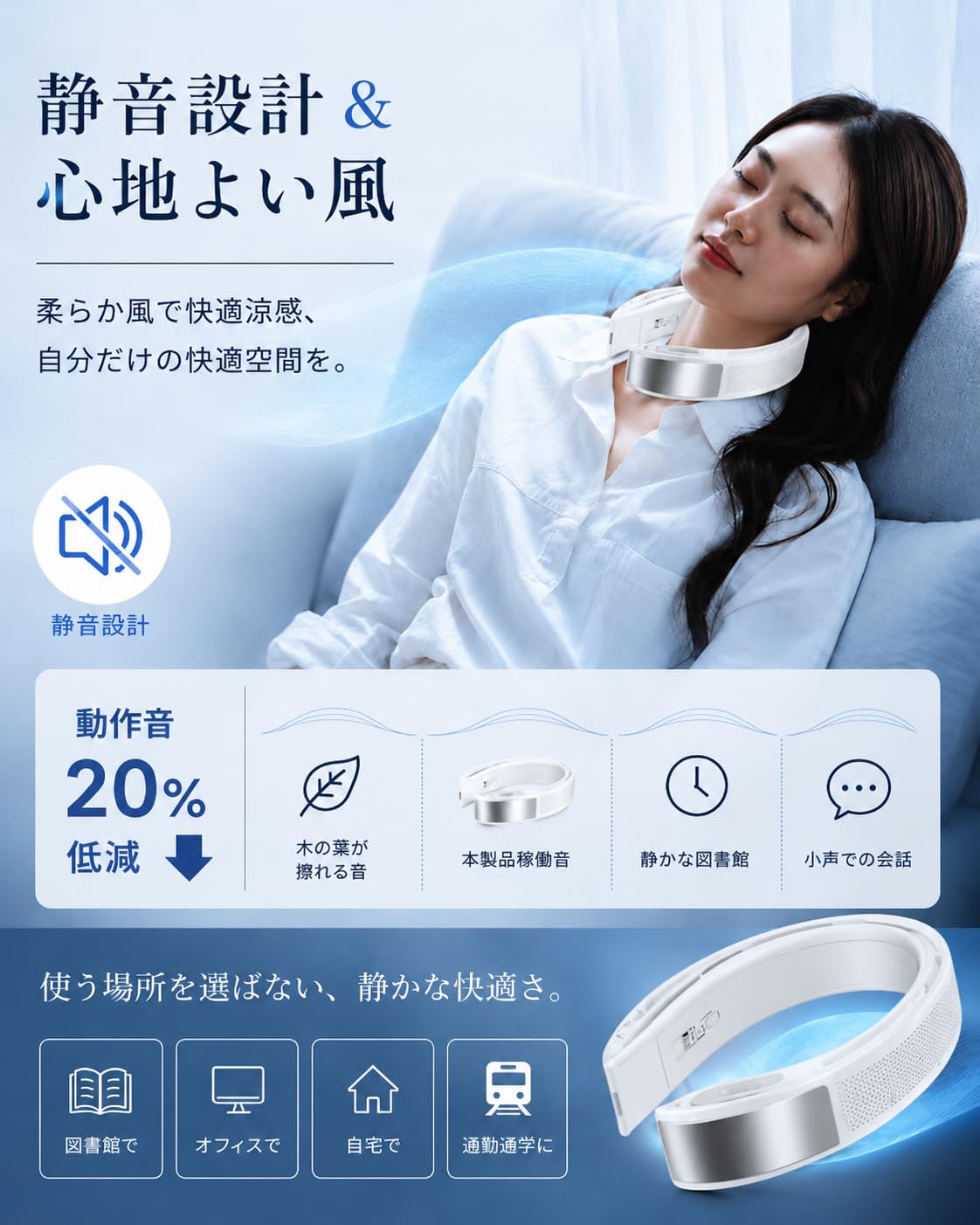 Amazon | 首掛け扇風機 ネッククーラー 冷却プレート【2026夏新登場