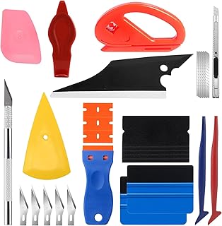 JIURUN Window Tint Kit for Cars, 35 PCS Vinyl Wrap Tool Kit, Window Tint Tools, Window Film Application Kit for Cars Film Installation, Car Wrap Kit with Window Tint Squeegee