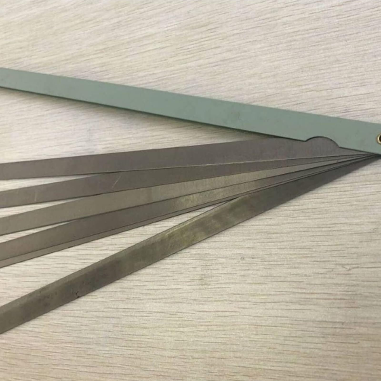 Miernik grubości, Grubościomierz, Czujnik 0,05 Do 1 Mm 14 Ostrzy 15 Cm Szczelina Metryczna, Długa, Wysoka Wytrzymałość, Narzędzie Pomiarowe, dla samochodu
