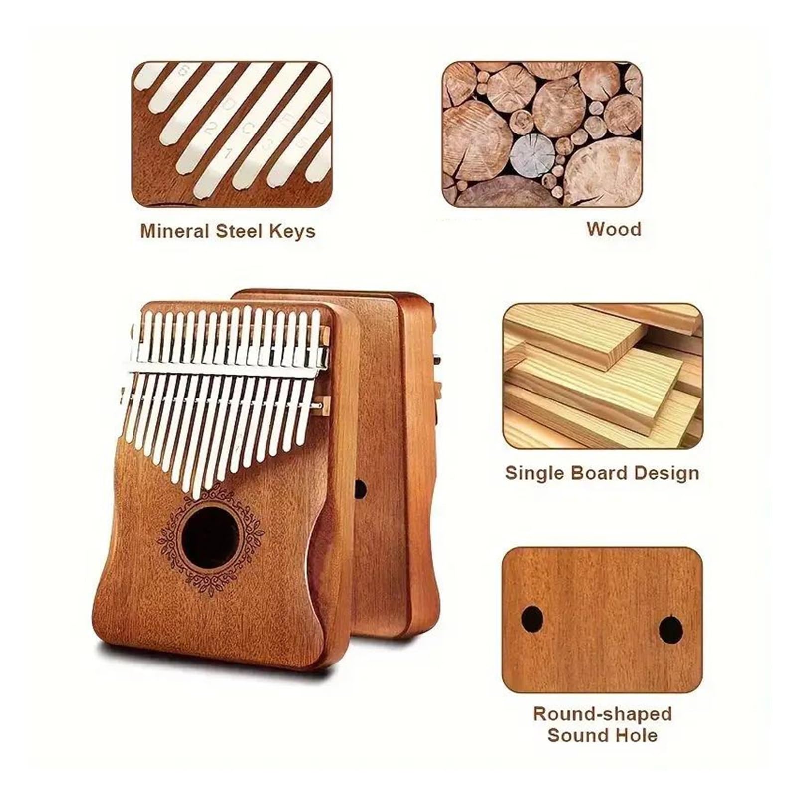 Un Regalo Profesional Para Principiantes Un Teclado Kalimba De Madera De 17 Teclas