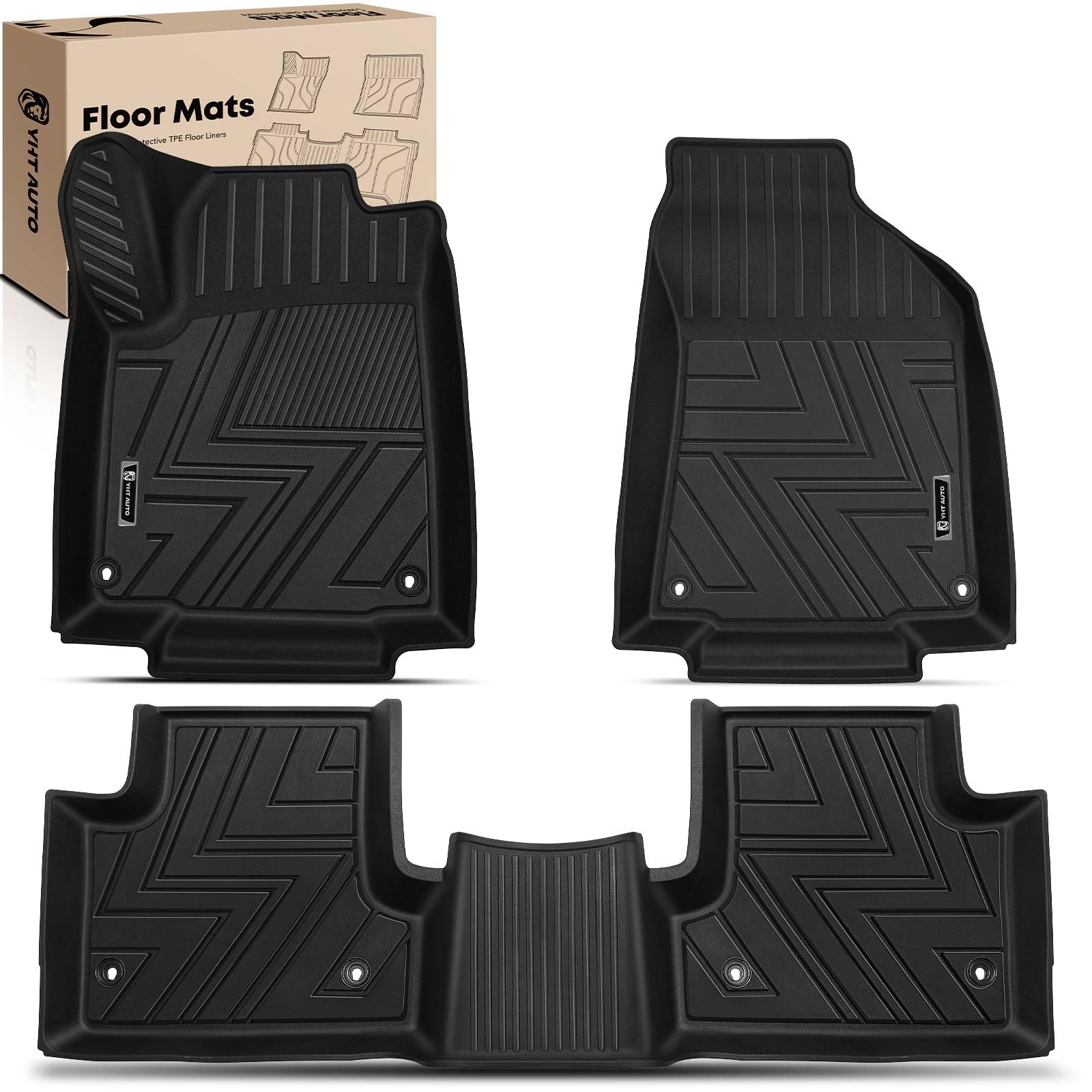 2015-2022 Jeep Cherokee 3D MAXpider All-Weather Floor Mats Custom Fit - Black