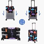 Protecteur de housse avec fermeture éclair pour bagages 23-26 pouces TSA Couverture à bagages approuvée, lavable, stretchy, taille M, parapluie noir