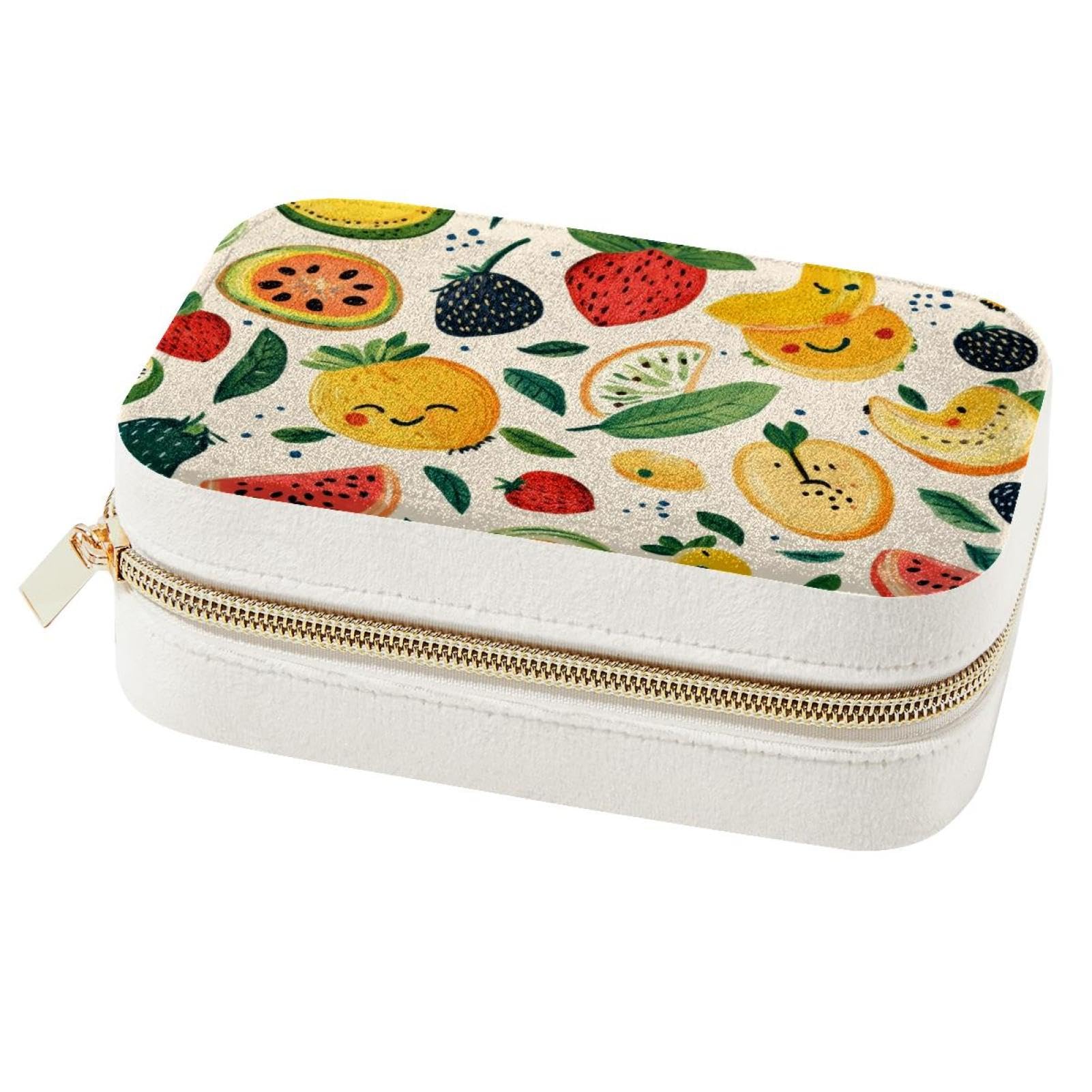 Boîte à bijoux de voyage Happy Fruit, le cadeau de demoiselle d'honneur idéal