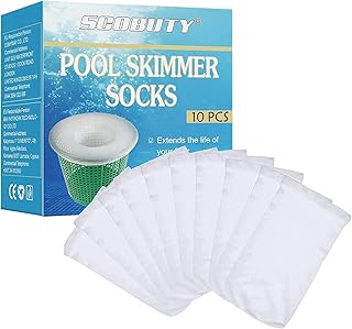 Chaussette Skimmer,Chaussettes d'écumeur de Piscine,Pool Skimmer Socks,Chaussette Panier Skimmer,Préfiltre Skimmer pour panier d'écumeur de filtre, nettoyage des feuilles et des débris de piscine