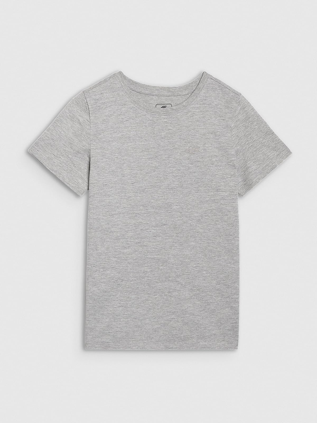 4F T-shirt regular gładki dziewczęcy