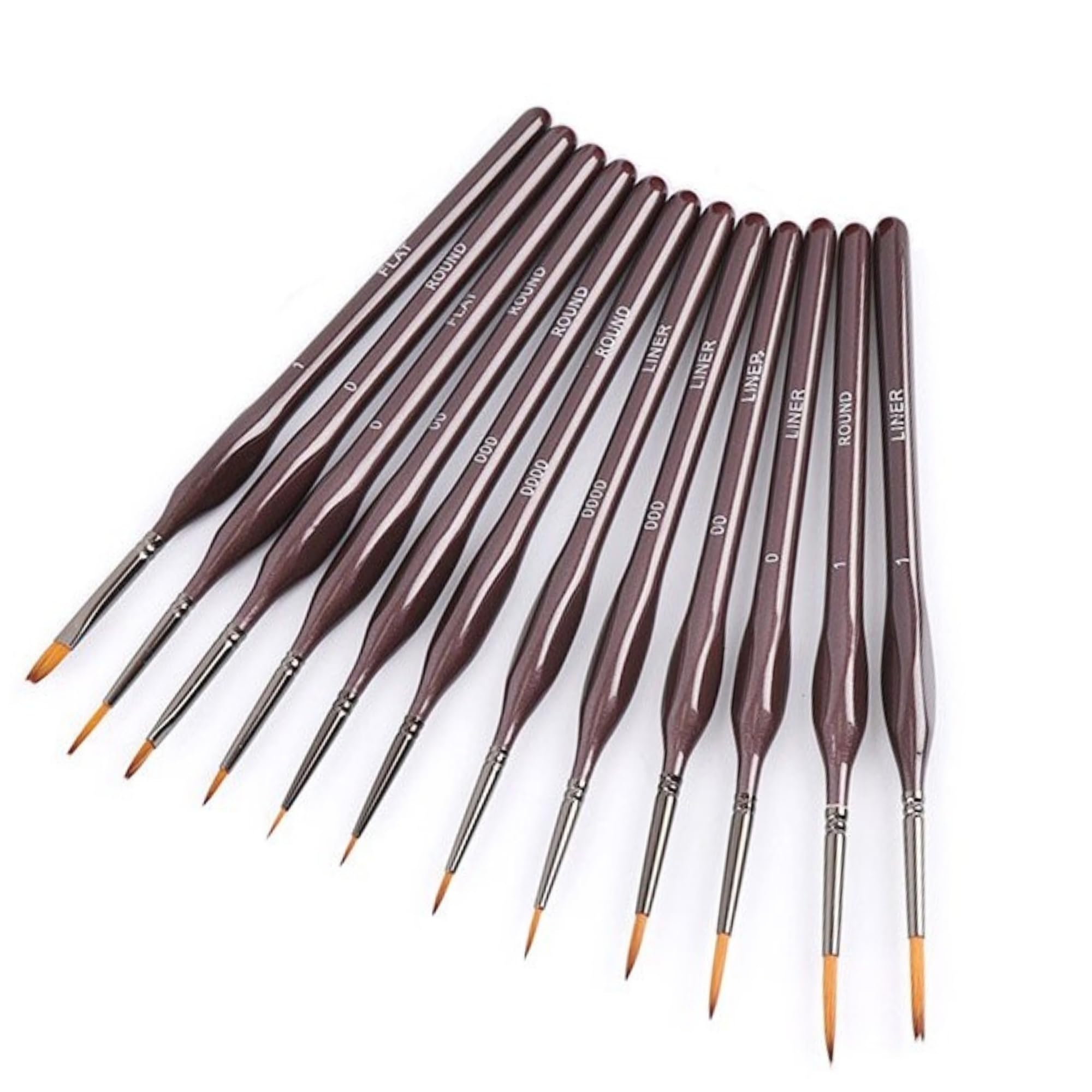 Pinceaux peinture par numéro adulte et kit modélisme de 12 pièces pour détails