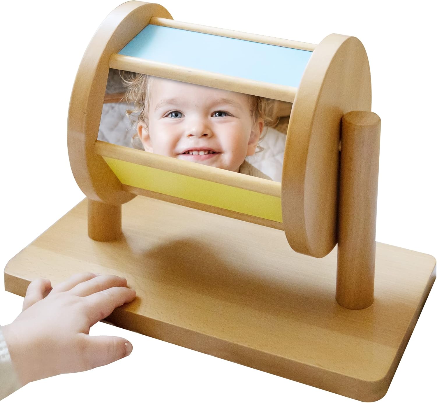 Spinning Drum Montessori Infant Toy Rainbow Spin Wheel