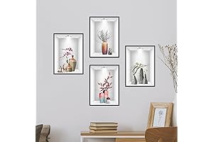 3D Vase Flower Wall Stickers Self-Adhesive Wall Art Decor for Home Decor11.4"x15.3"