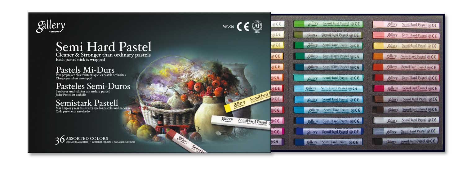 Cwr Pastelli Semi-Duri Quadrati Gallery - Scatola Pz. 36 Assortiti