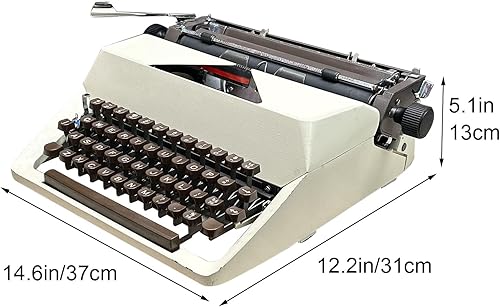 Miniatura 4 de Máquina de escribir inglesa mecánica vintage, máquina de escribir manual fácil para escritura nostálgica, perfecta para notas, letras y proyectos