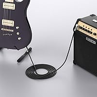 Vista 6 de New Bee - Cable de guitarra de 3 pies, para instrumentos eléctrico, cable AMP para bajo, para guitarra eléctrica, bajo eléctrico, mandolina