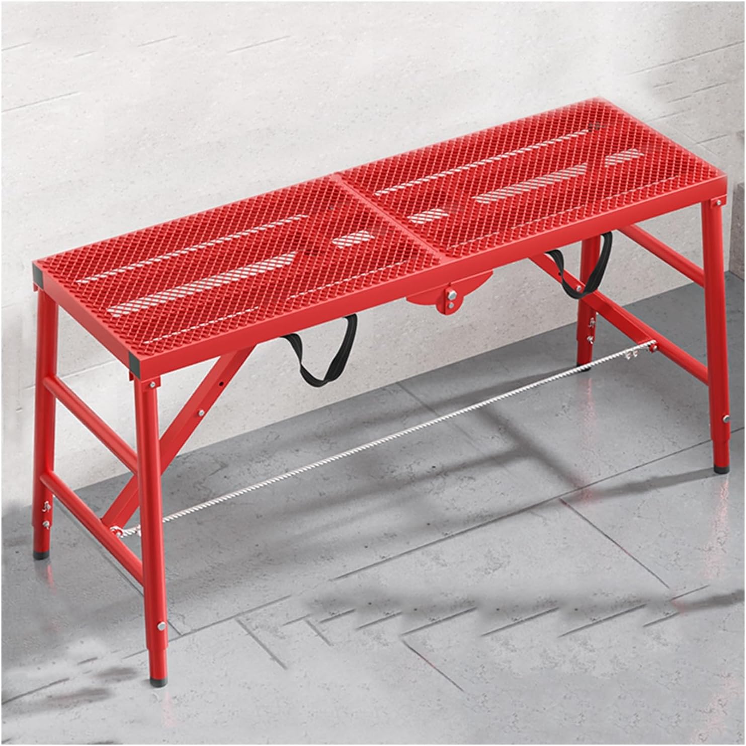 Carbon Steel Folding Horse Stool,Lifting Workbench,Portable Scaffolding,for Home Decoration,Lifting Items,Wall Painting,Engineering(150x40cm)