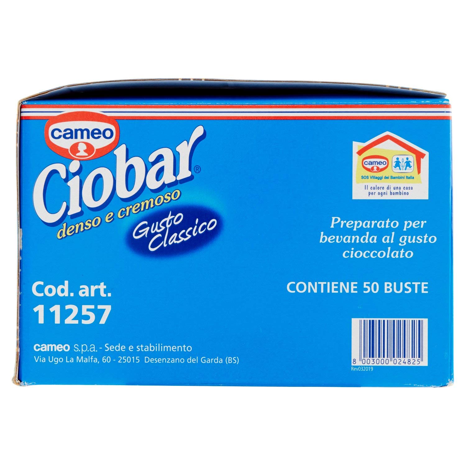 Cameo Ciobar Hot Chocolate Drink Beverage Classic 25grx50 (1250gr)