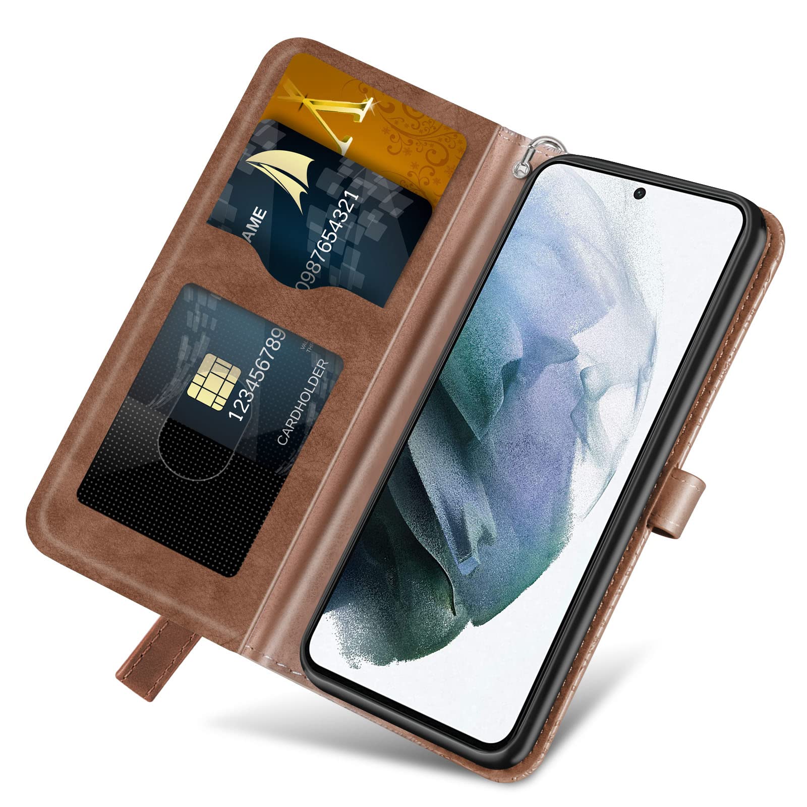 Oopkins Compatible With Samsung Galaxy S22 Wallet Case Premium Pu