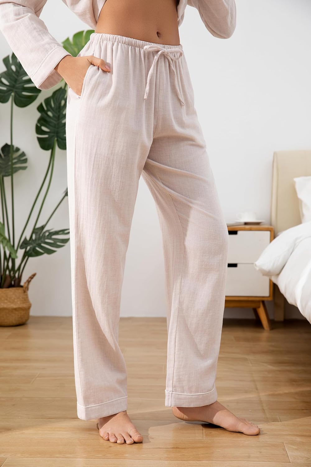 Women Pajama Sets, 2 Piece 100% Cotton Pajamas Set, Double Gauze Superior Comfort Feel, Long Sleeve Sleepwear - Image 6