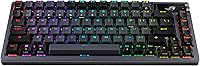 Vista 48 de ASUS Teclado mecánico inalámbrico ROG Azoth para juegos, 75% TKL, conectividad trimodo, interruptores lineales ROG NX Snow prelubricados Blanco